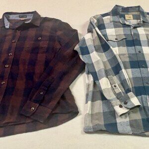 ~~Lot of 2  Men's  XL Flannel Shirts: TAILOR VINTAGE/REDHEAD